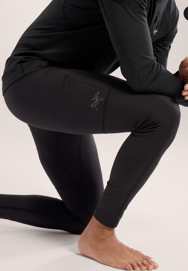 $100 Arc'teryx Men’s Rho Hybrid Bottoms Stretch -  Black - Small- New Tags