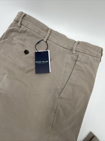 $198 PETER MILLAR CollectionMen’s ConcordeGarmentDyed Trouser Pants-Khaki-32W36L
