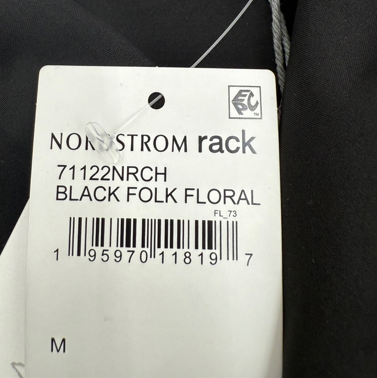$95 WAYF Women’s-Open Style Shirt-Black Folk Floral- Medium- New Tag