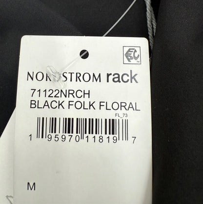 $95 WAYF Women’s-Open Style Shirt-Black Folk Floral- Medium- New Tag
