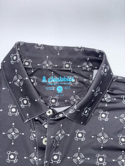 $60 Chubbies Men’s Polo Shirt The Bandanarama Performance- Black -Medium-New