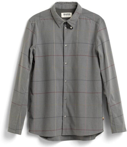 $180 FjallRaven Women’s Rider’s Flannel Plaid Thick Shirt- Grey Multi-Medium