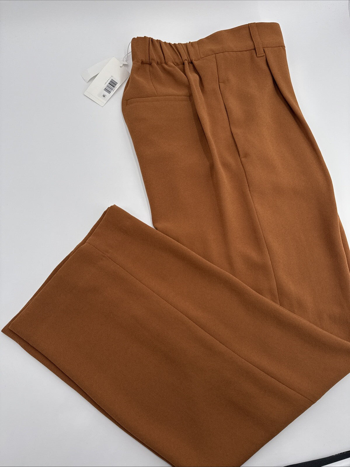 $395 Vince Women’s Wide Leg Pull-On Pants- Brown Tan- Medium- New With Tags