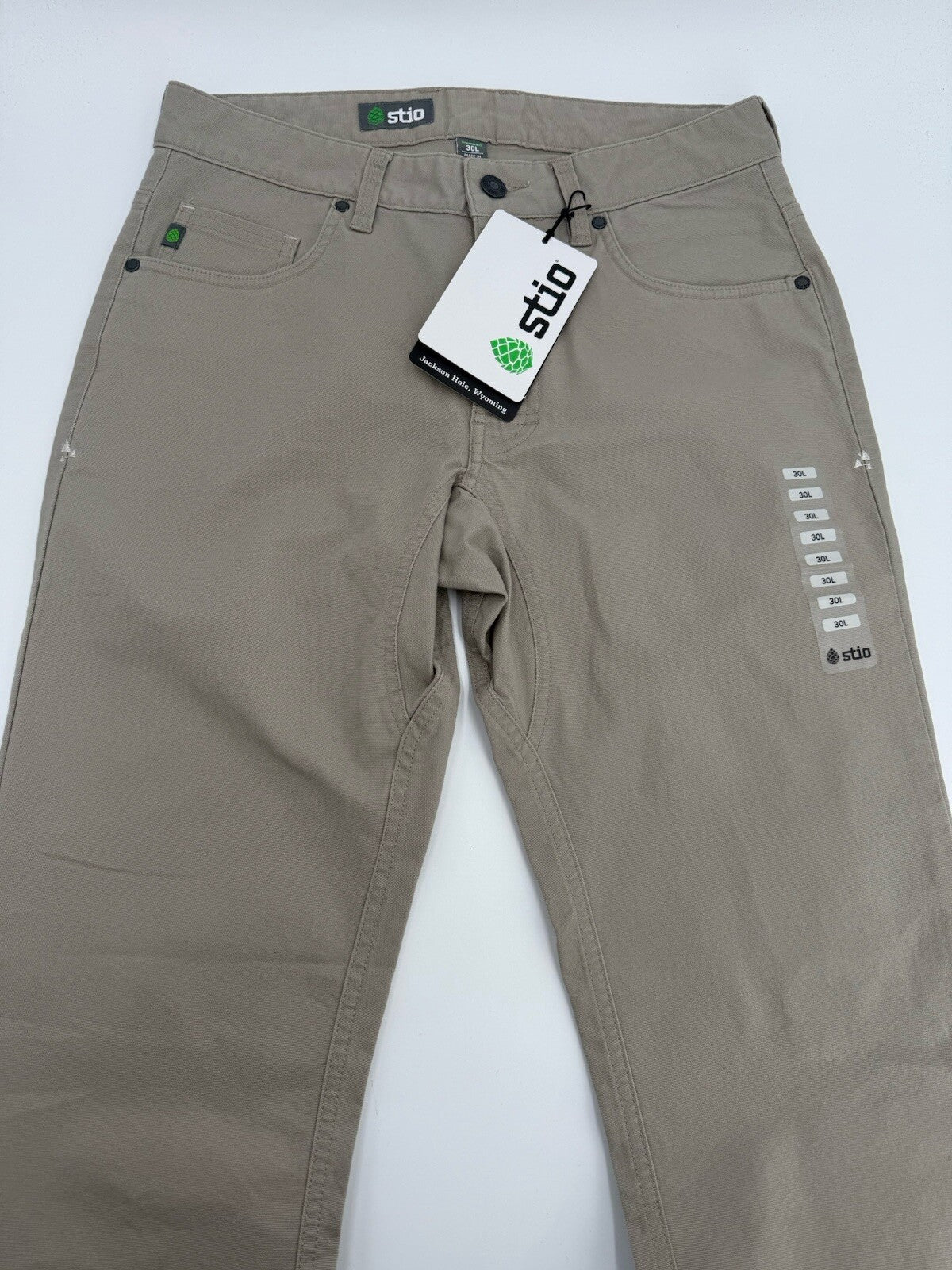 $100 Stio Men’s Organic Rivet Canvas Utility Pants- Talus- Size: 30 Long -New