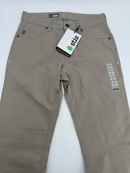$100 Stio Men’s Organic Rivet Canvas Utility Pants- Talus- Size: 30 Long -New