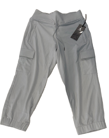 $58 Kyodan Women’s Drawstring Waist Capri Cargo Pants - Dove - Small - New
