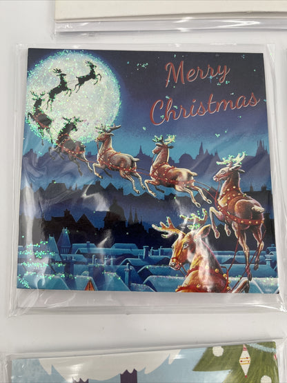 Up With Paper Lot Of 5 Holiday Pop-Up Christmas Cards- Combo - ($50) Great Deal!