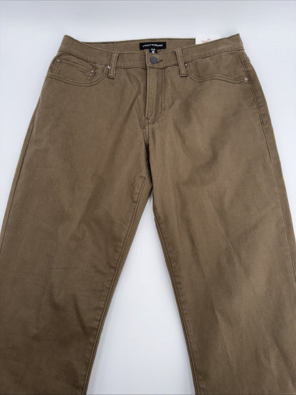 $99 Lucky Brand Men’s 410 Athletic Straight Five Pocket Pants-Bark-30W 30L- New