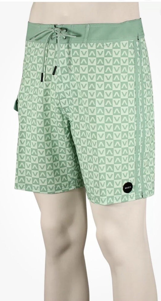 $60 RVCA Men’s Restless 17" Boardshorts Trunks- Green Haze - Size: 31”W- New Tag