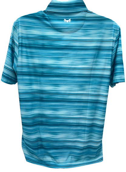 $94 Hickey Freeman Men's Golf Polo Short Sleeve Shirt - Aqua - Medium - New