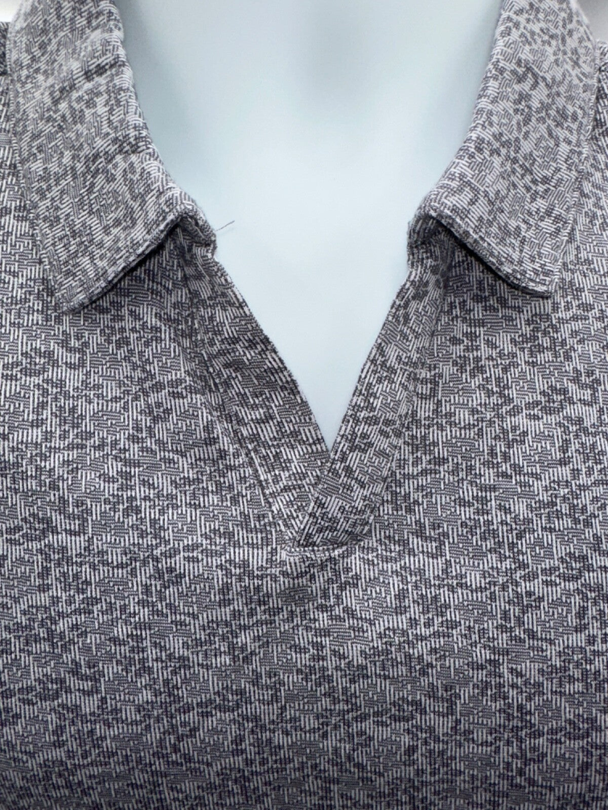 $115 Robert Barakett Men’s Open Collar Polo Shirt- Grey - Medium -  New with tag