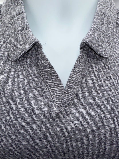 $115 Robert Barakett Men’s Open Collar Polo Shirt- Grey - Medium -  New with tag