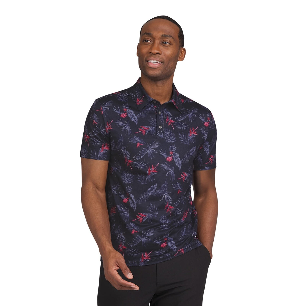 $50 Chaps Men’s Classic Fit  Golf Polo Shirt - Black - Medium - New with tag