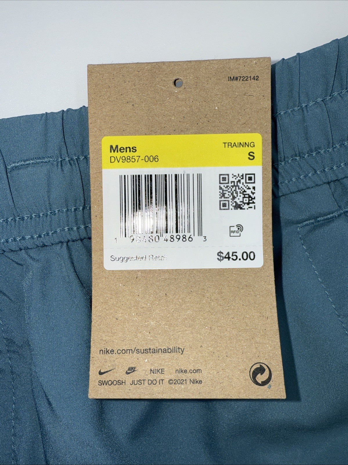 Nike Men's Form Dri-FIT 7" Unlined Versatile Shorts-Smokey Blue- Small - New Tag