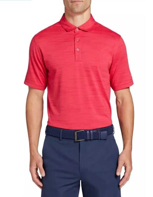 Walter Hagen Men's Performance 11 Conversational Golf Polo -Raspberry- Small-New
