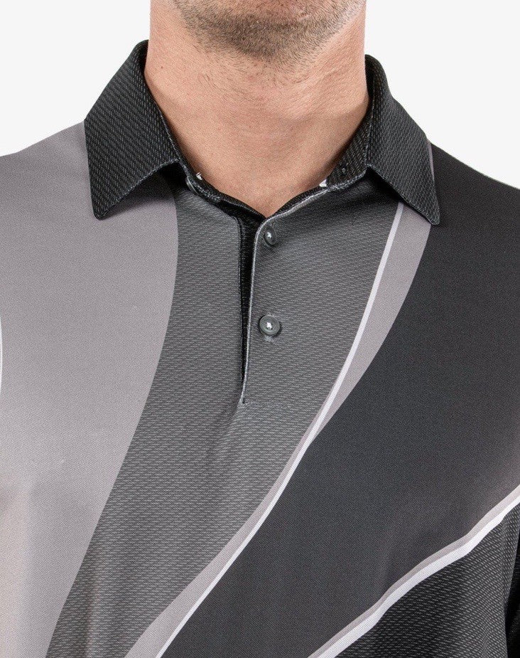 $100 Galvin Green Men’s Mico Golf Shirt Polo- Sharkskin Grey Black - Small -New