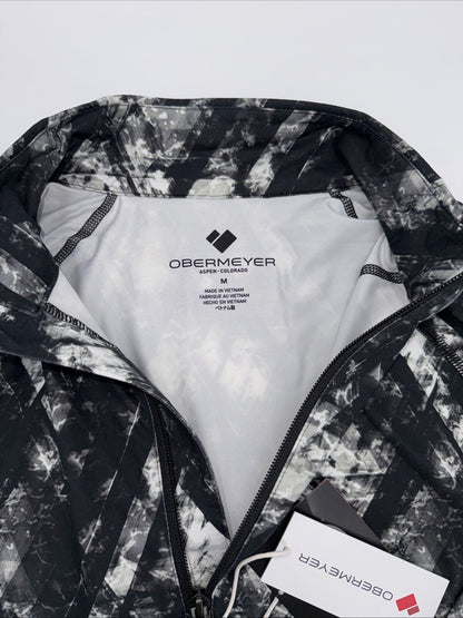 $119 Obermeyer Men’s Flex 1/4-Zip Mid-Layer Top- Descent Black/White - Medium
