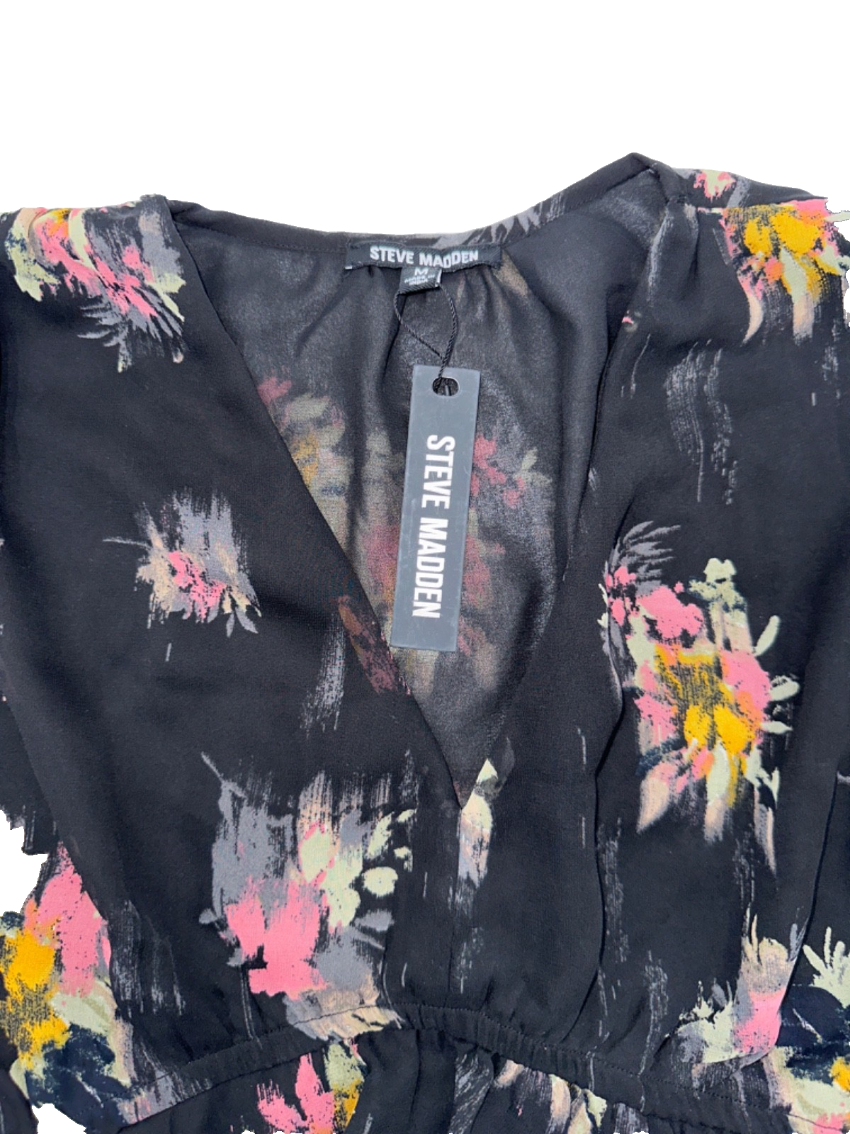 $69 Steve Madden Women's Chiffon Top - Black - Medium - New With Tags