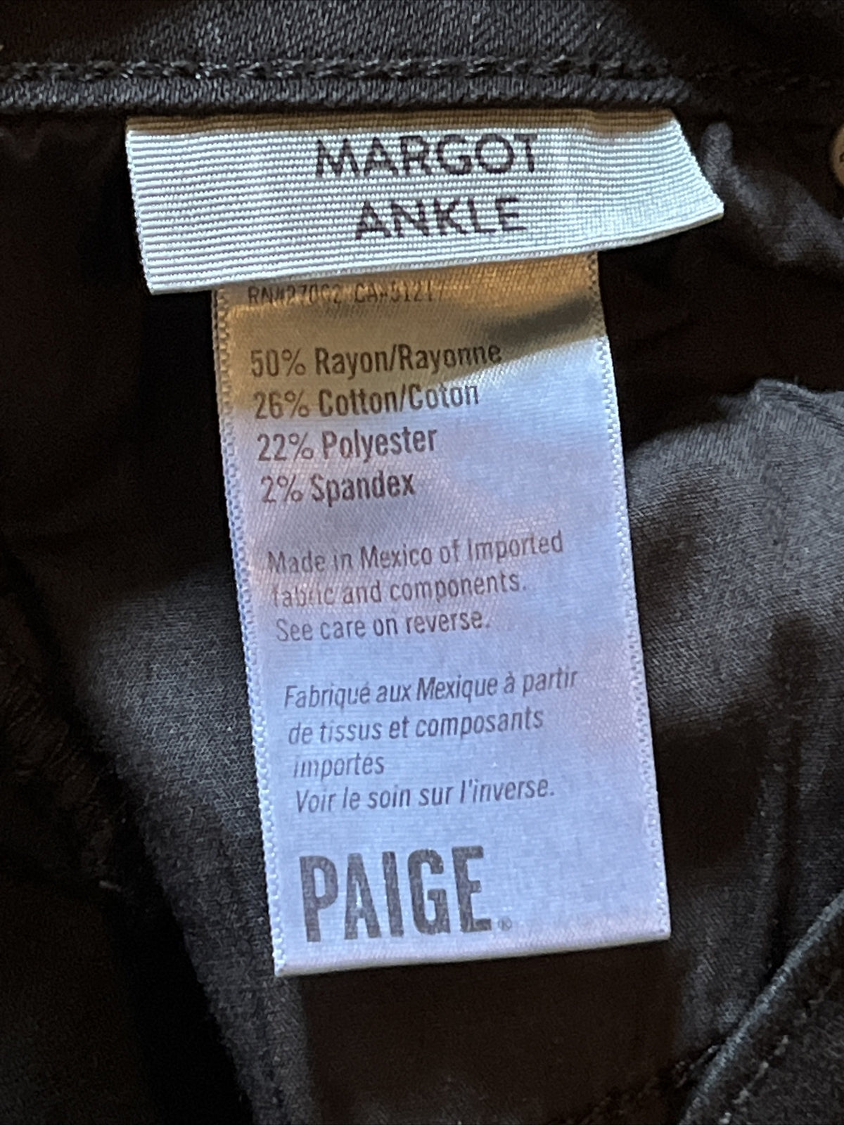 PAIGE Women’s Margot Ankle Denim Jeans  On Purpose Knee Holes-Black- 30W- New
