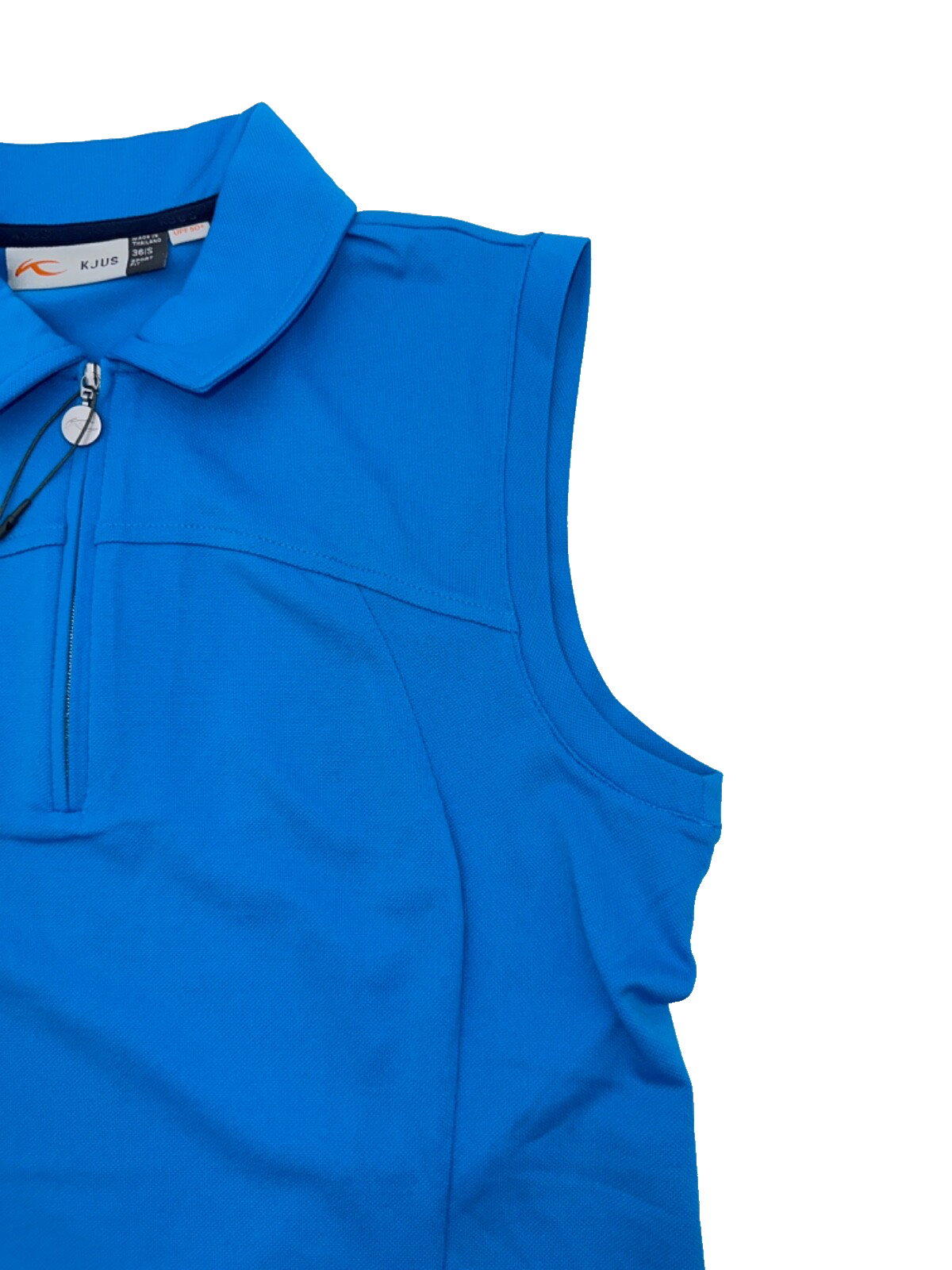 $99 Kjus Women's Callie Sleeveless Zip Polo - Blue - Size Small - New With Tag