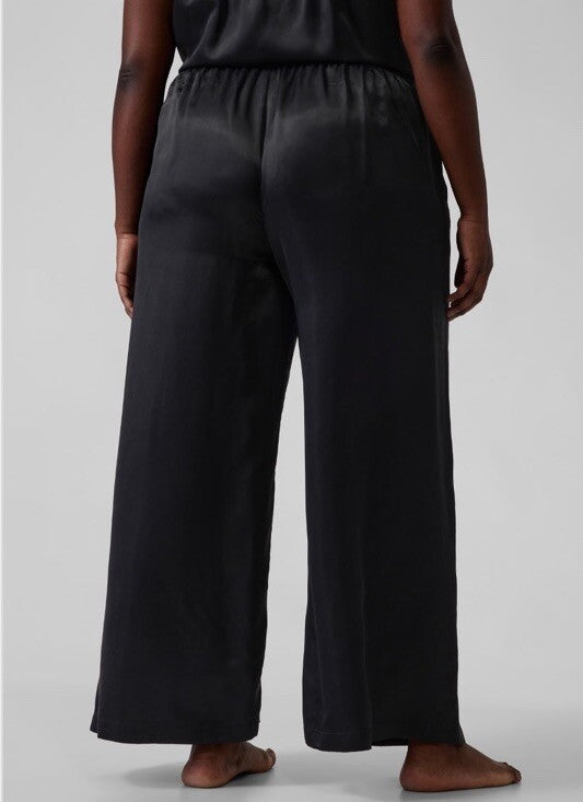 $99 Athleta Pantalon Calm Cool Lounge Pants -Black- Medium NWT