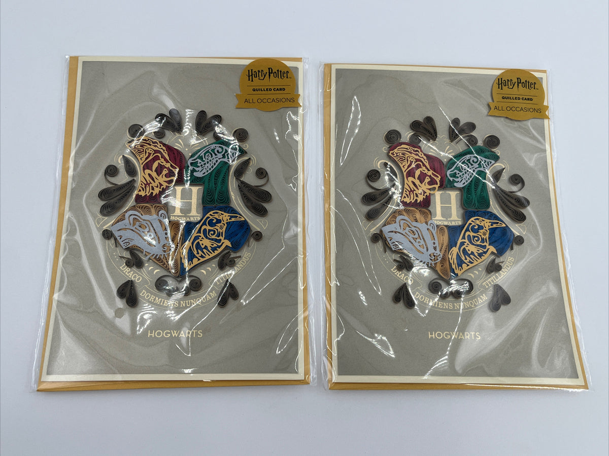 2 PopCraft Card High Quality Quilling HARRY POTTER HOGWARTS Blank inside $13.50
