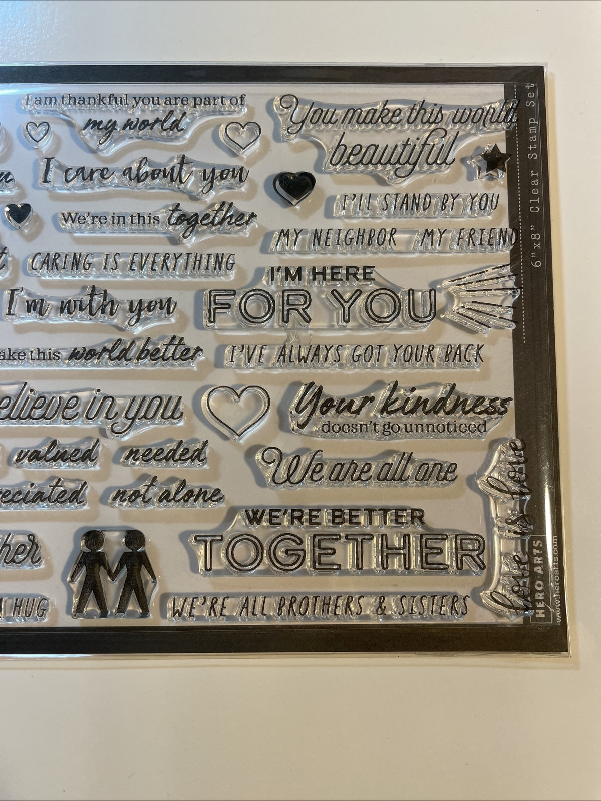 Hero Arts CM171 Poly Clear Stamps 6" x 8" set - Best Price-  You Are Loved
