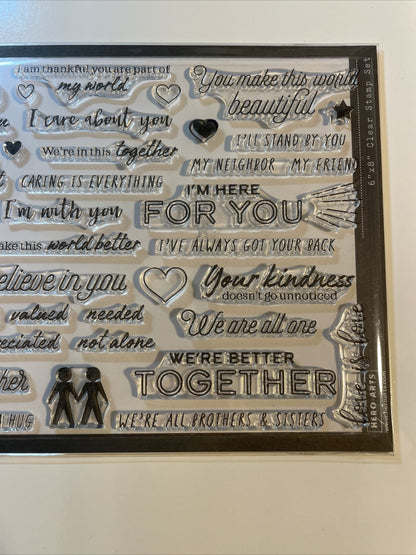 Hero Arts CM171 Poly Clear Stamps 6" x 8" set - Best Price-  You Are Loved