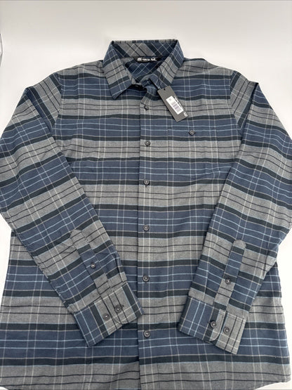 $145 Travis Mathew Men’s Button Long Sleeve Plaid Shirt-Hydroplane -Medium -New