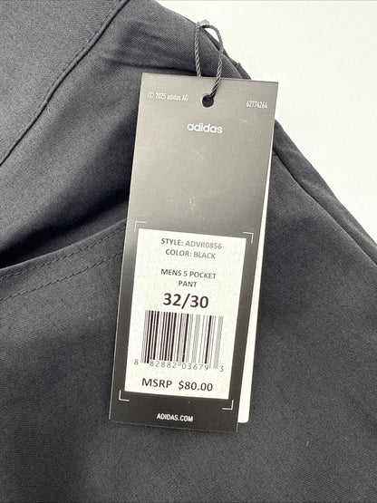 $80 ADIDAS Men's Ultimate 365  5-Pocket Tapered Golf Pants-Black -32W 30L-New