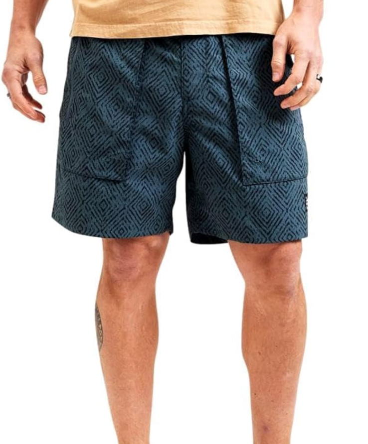 $79 Howler Brothers Men’s Pedernales Packable Short 7” - Soundwaves Petrol - 32W