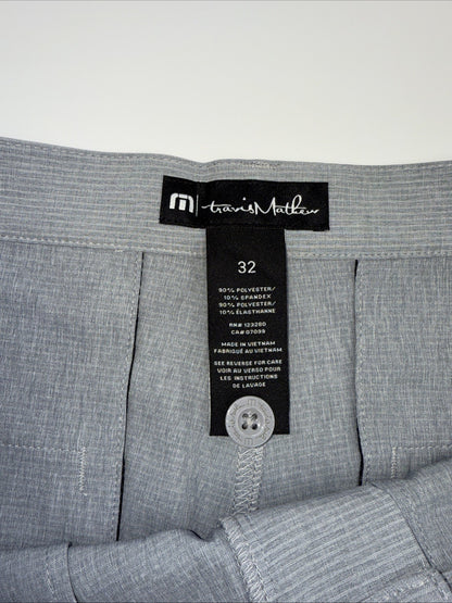 $94 Travis Mathew Men’s Sand Harbor Golf Shorts- Heather Sleet Grey- 32W-New Tag