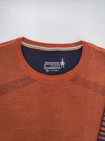 $130 Smartwool Women’s Intraknit Merino Base Layer Crew-Pecan Tan-Medium-New Tag