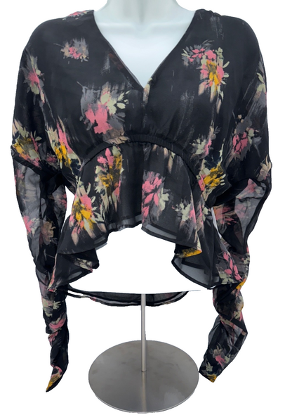 $69 Steve Madden Women's Chiffon Top - Black - Medium - New With Tags