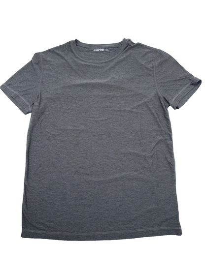 $40 Solaris Active Men's Short Sleeve T-Shirt -Grey Heather - Medium - New