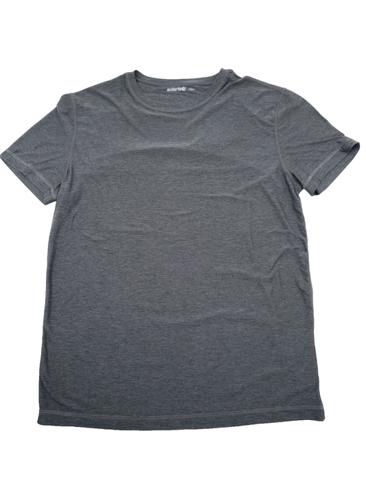 $40 Solaris Active Men's Short Sleeve T-Shirt -Grey Heather - Medium - New