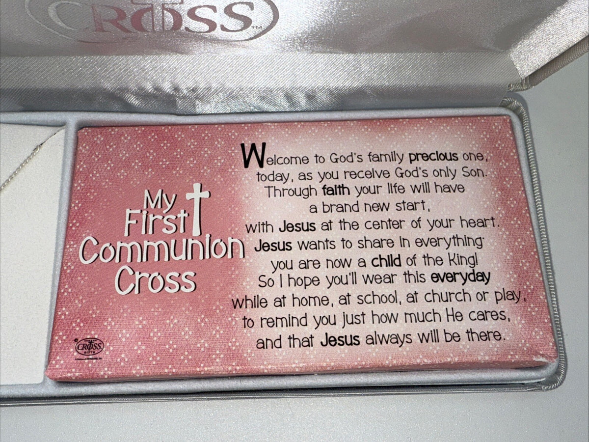 Cross Gifts Christian Cross My First Communion Pendant With Necklace Gift Box