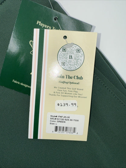 $140 Fore All Women’s Player Performance Golf Pants - Green -Size: Large - NEW!