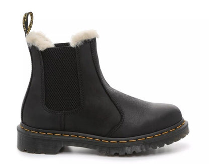 $180 Dr Martens Women’s 2976 Black Faux Fur Lined Chelsea Boots-Size: 10M-NEW
