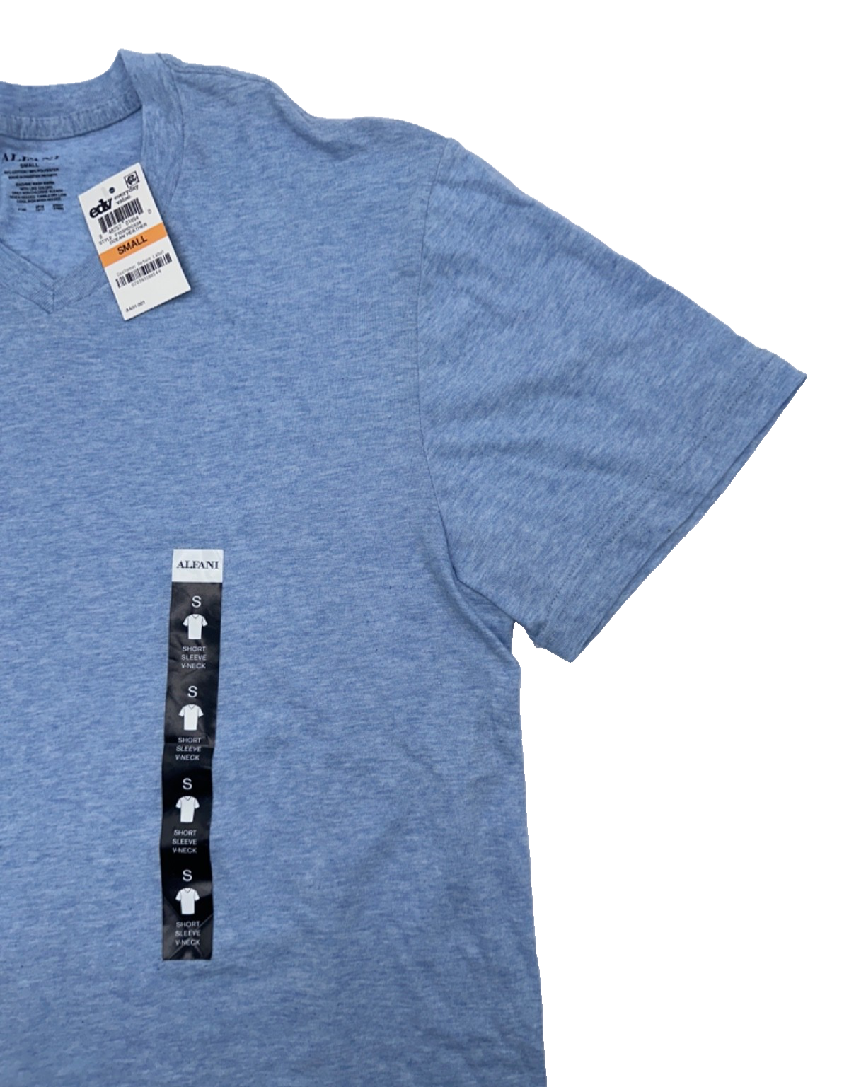 Alfani Men's V Neck T Shirt -F103HOC536 -  Ocean Heather - Small- New