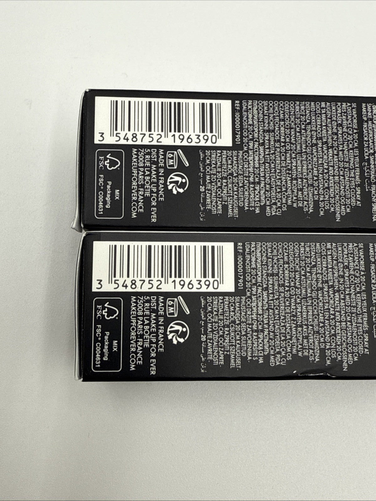 Lot Of 2 Make Up For Ever Mist & Fix 24H Hydrating Setting Mist Mini, 1 oz. each