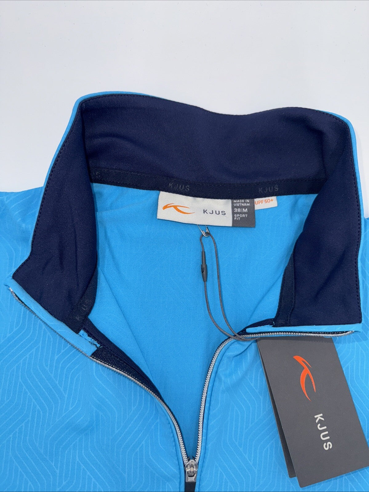 $160 KJUS Women’s Sunshine Comfort 1/4 Zip Golf Pullover UPF 50-Blue-Medium-New