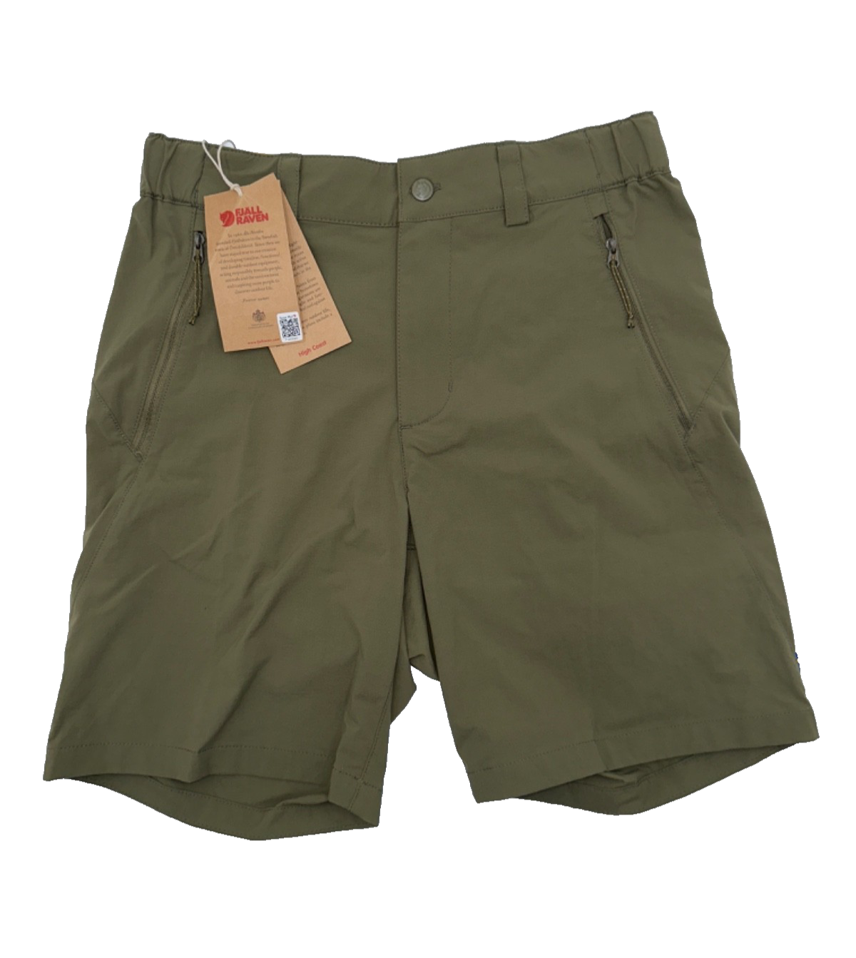$100 FjallRaven Men’s High Coast Pack Shorts-Laurel Green -Size 29” (EU 44)-New