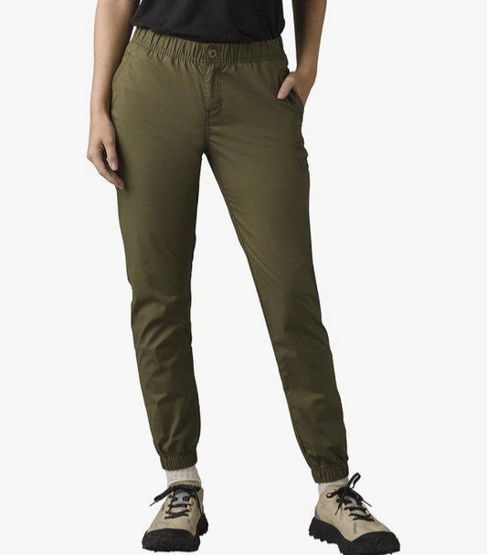 $95 Prana Women’s Double Peak Jogger Pants- Cargo Green- Size 10 -New With Tags