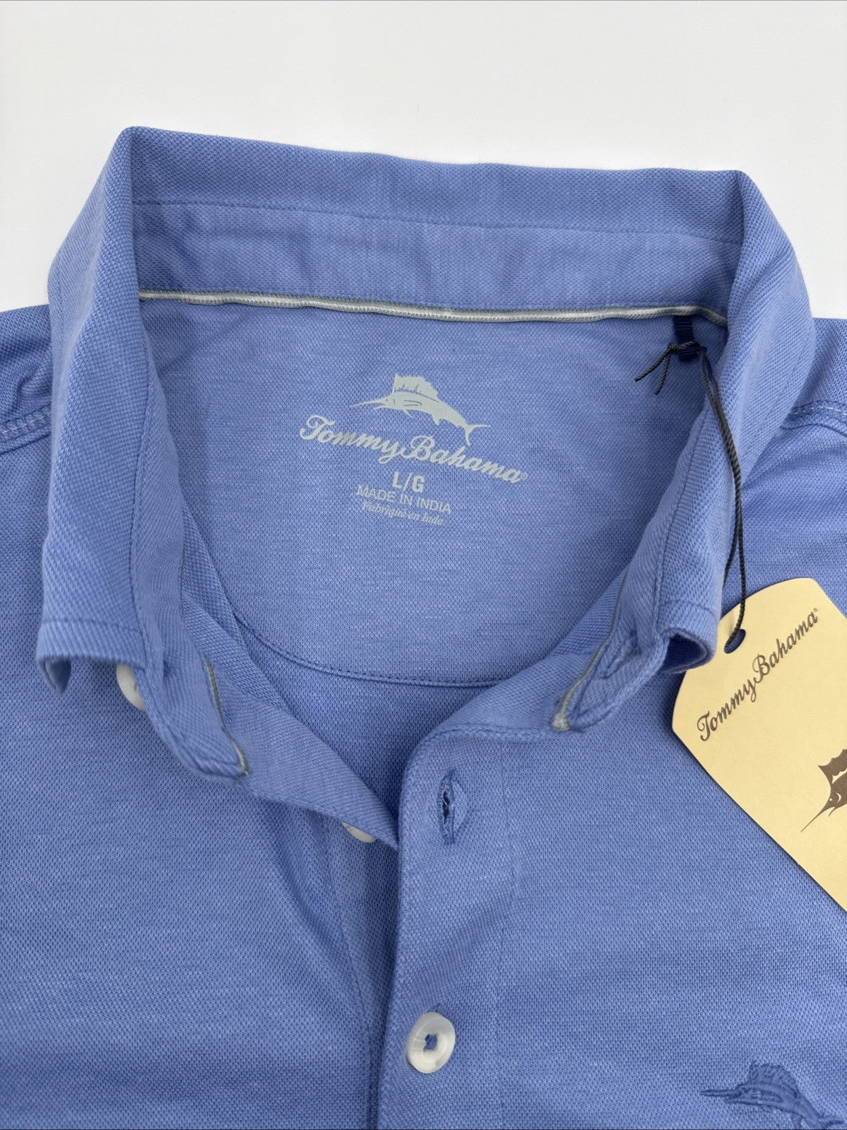 $100 Tommy Bahama Men’s Soft Polo Shirt ST227527SR- Rococo Blue-Large -NEW