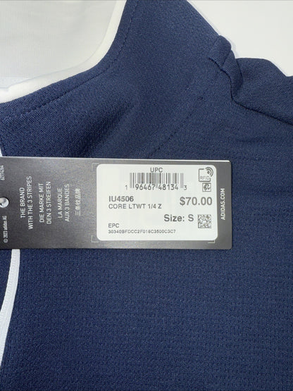 $70 Adidas Men’s Lightweight Half Zip Top - Navy - Small - New With Tags