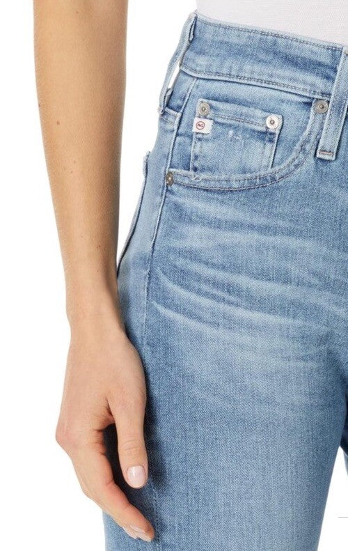 $235 AG Women’s Farrah Boot Crop Denim- 20 Years Undertow Destructed- Size 31