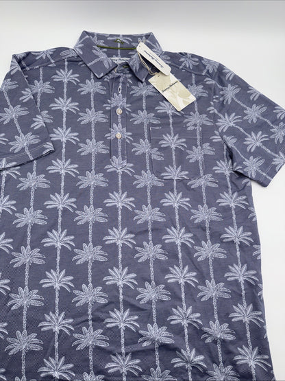 $118 Tommy Bahama Men’s San Lucio Palm Lane Polo Shirt-Blue Hawaiian-Medium-New