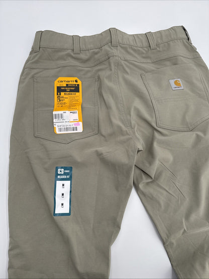 $98 Carhartt Men’s Force Sun Defender Light Relaxed Fit Pants-Beige-Medium Reg-
