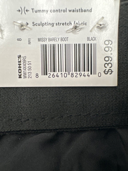 $40 Nine West Women's Barely Bootcut Pants - Black - Size 8 - New With Tag